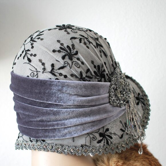 1920s Vintage Style Wide Brim Hat main image 7
